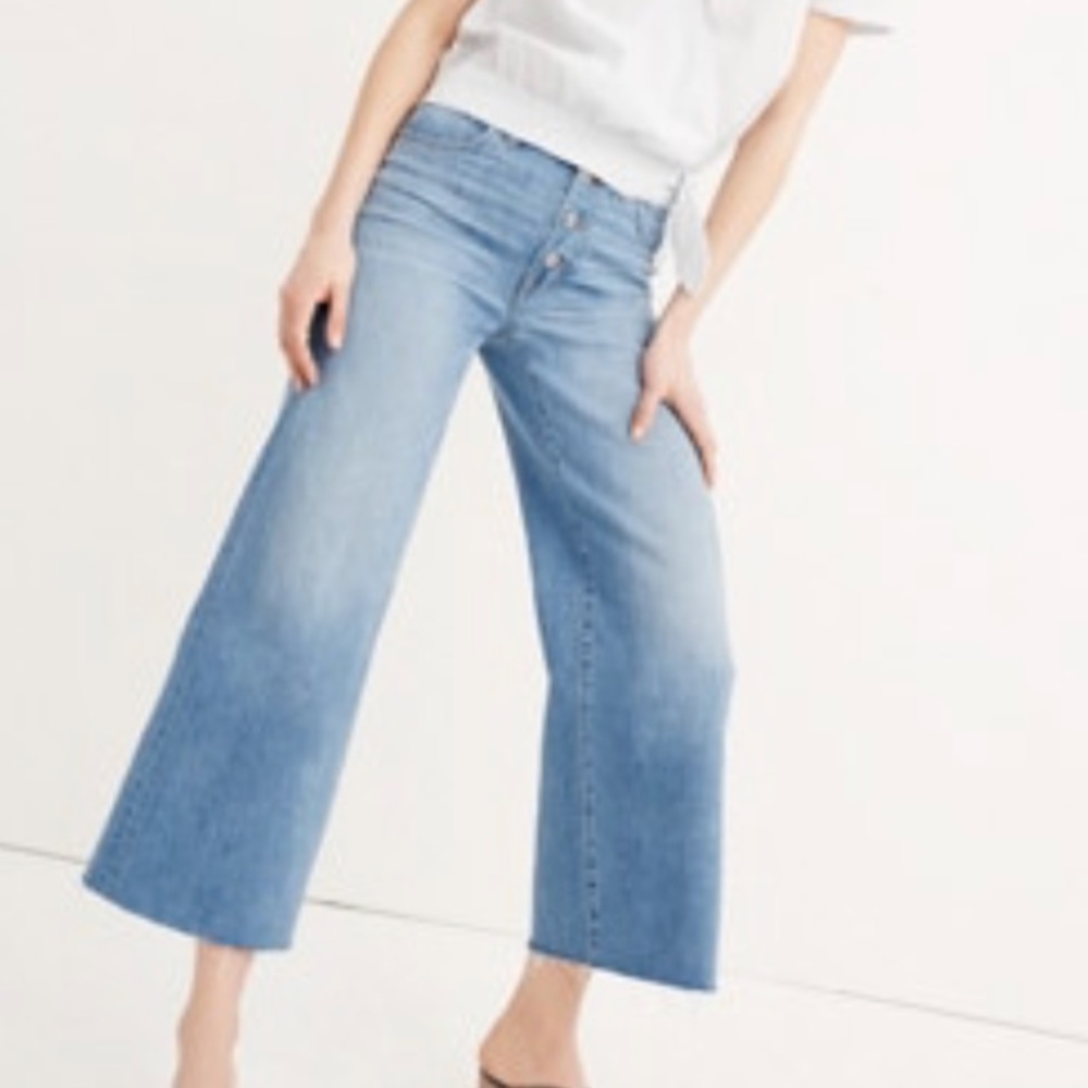 Madewell Wide-Leg Crop Jeans: Button-Front Edition
